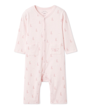 【BABY】ぬいぐるみ柄長袖ロンパース