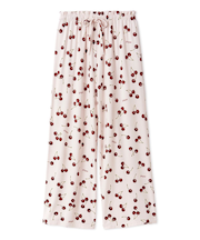 チェリー柄ロングパンツ