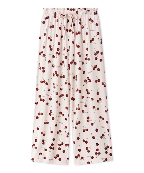 チェリー柄ロングパンツ