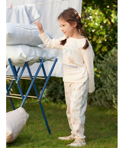 【KIDS】ウォッシングアニマル柄ロングパンツ