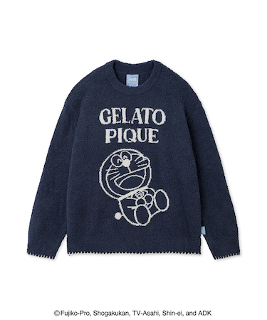 【ドラえもん】【メンズ】ベビモコジャガードプルオーバー