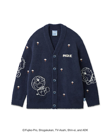【ドラえもん】【メンズ】ベビモコジャガードカーディガン