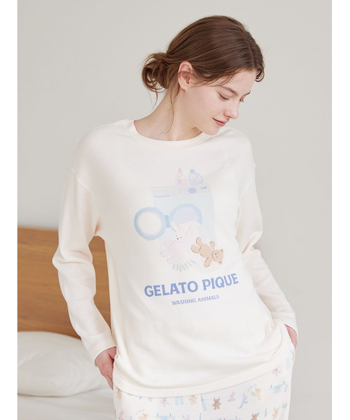 ウォッシングアニマルワンポイントロンT