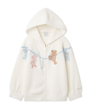 【JUNIOR】エアリーモコウォッシングアニマルジャガードパーカ