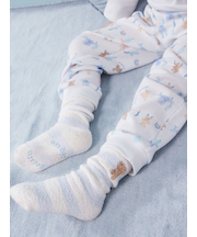 【KIDS】エアリーモコベアボーダーソックス