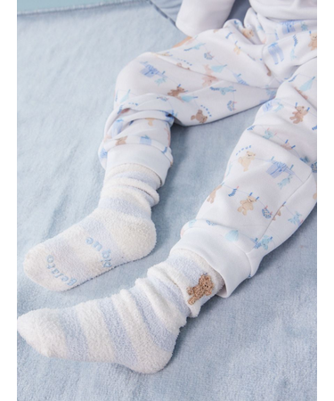 【KIDS】エアリーモコベアボーダーソックス