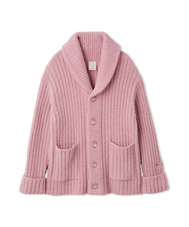 パウダーリブショールカーディガン