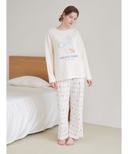 ウォッシングアニマル柄ロングパンツ