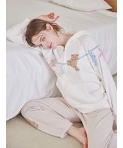 エアリーモコウォッシングアニマルジャガードパーカ