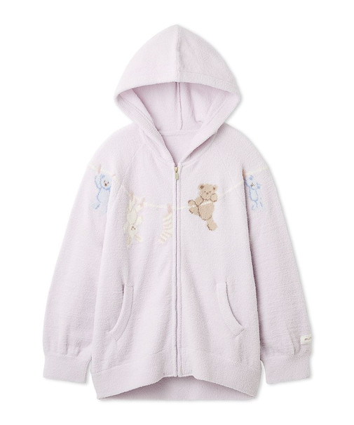 エアリーモコウォッシングアニマルジャガードパーカ