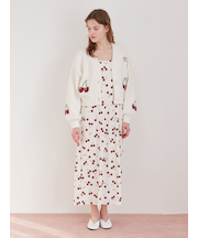 【ONLINE限定カラーあり】ベビモコチェリージャガードカーディガン