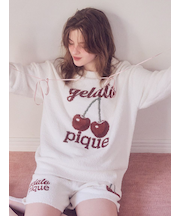 【ONLINE限定カラーあり】ベビモコチェリージャガードプルオーバー