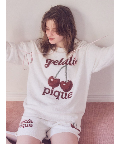 【ONLINE限定カラーあり】ベビモコチェリージャガードプルオーバー