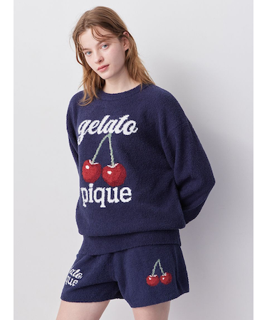 【ONLINE限定カラーあり】ベビモコチェリージャガードプルオーバー