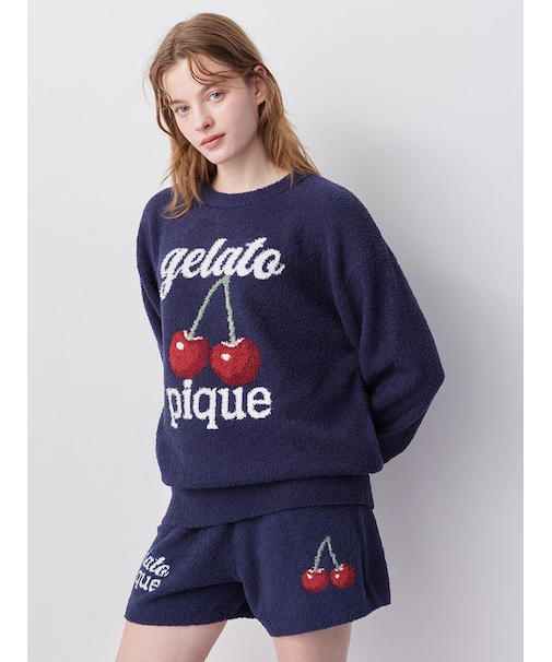 【ONLINE限定カラーあり】ベビモコチェリージャガードプルオーバー