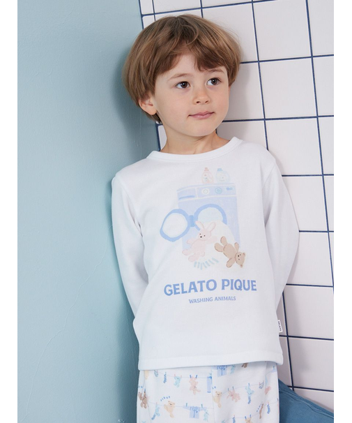 【KIDS】ウォッシングアニマルワンポイントロンT