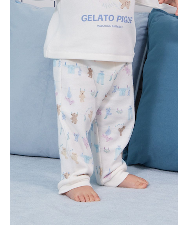 【BABY】ウォッシングアニマル柄ロングパンツ