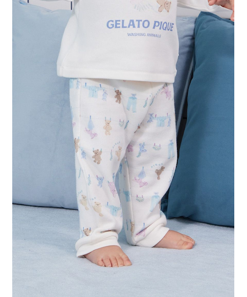 【BABY】ウォッシングアニマル柄ロングパンツ