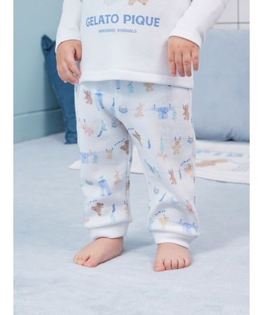 【BABY】ウォッシングアニマル柄ロングパンツ