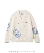 【ドラえもん】【レディース】ベビモコジャガードカーディガン