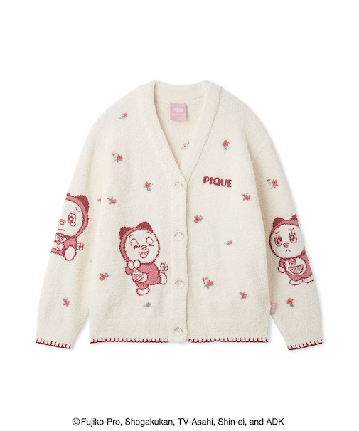 【ドラえもん】【レディース】ベビモコジャガードカーディガン