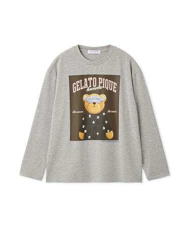 【HOMME】グッドモーニングベアレーヨンロンT