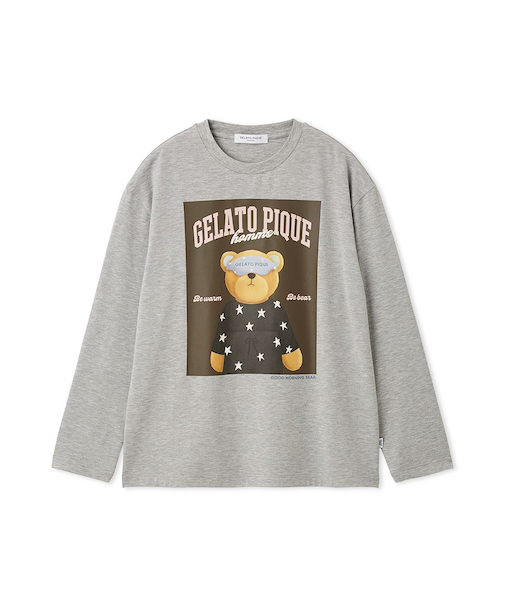 【HOMME】グッドモーニングベアレーヨンロンT