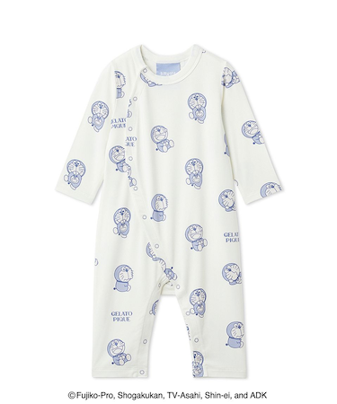 【ドラえもん】【ベビー】総柄ロンパース
