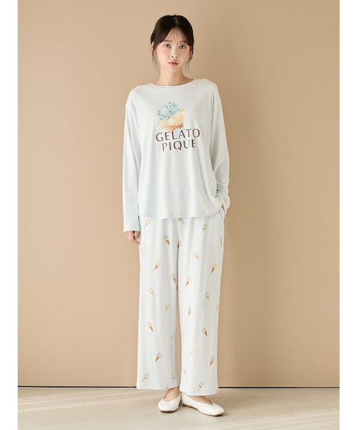 アイス柄ロングパンツ