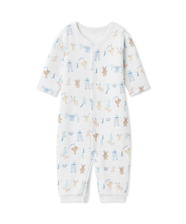 【BABY】新生児ウォッシングアニマル柄2WAYオール