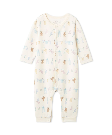【BABY】ウォッシングアニマル柄ロンパース