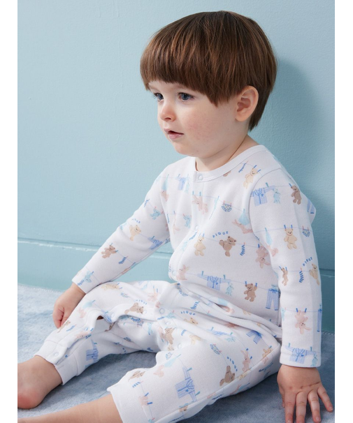 【BABY】ウォッシングアニマル柄ロンパース