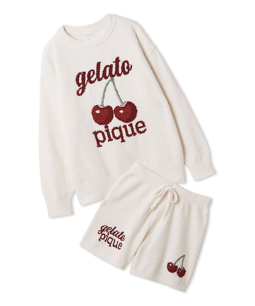 gelato pique チェリー柄ルームウェアセット 新作GELATO PIQUE チェリー柄ルームウェアセット M チェリー」に該当