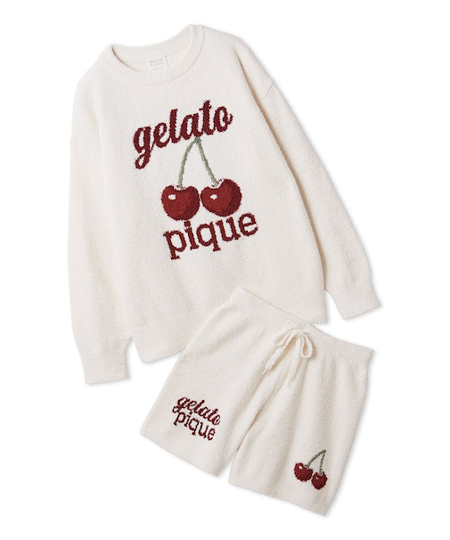 【ONLINE限定】べビモコチェリージャガードプルオーバー&ショートパンツセット