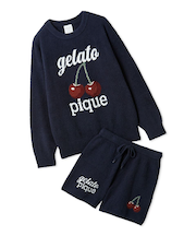 【ONLINE限定】べビモコチェリージャガードプルオーバー&ショートパンツセット