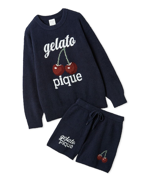 【ONLINE限定】べビモコチェリージャガードプルオーバー&ショートパンツセット