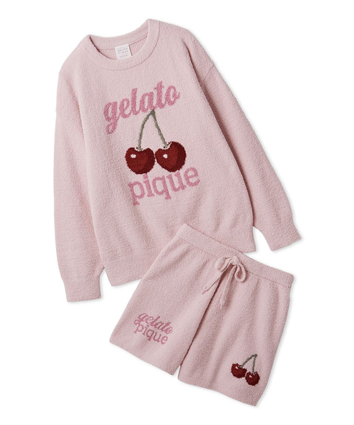 【ONLINE限定】べビモコチェリージャガードプルオーバー&ショートパンツセット