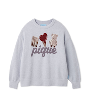 【Valentine】ワンポイントジャガードプルオーバー