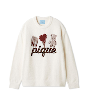 【Valentine】【HOMME】ワンポイントジャガードプルオーバー