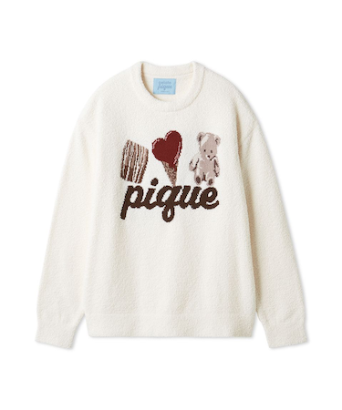 【Valentine】【HOMME】ワンポイントジャガードプルオーバー