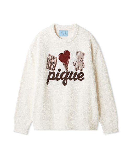 【Valentine】【HOMME】ワンポイントジャガードプルオーバー