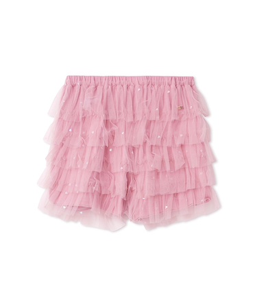 ハート柄チュールショートパンツ