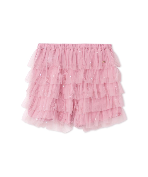 ハート柄チュールショートパンツ