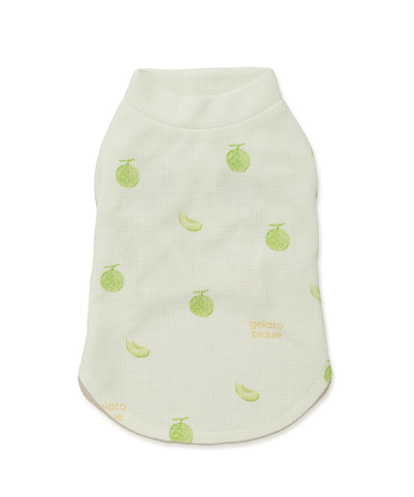 【CAT&DOG】フルーツ柄ワッフルカットソープルオーバー