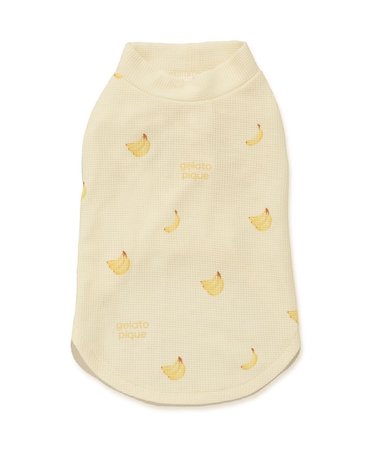 【CAT&DOG】フルーツ柄ワッフルカットソープルオーバー