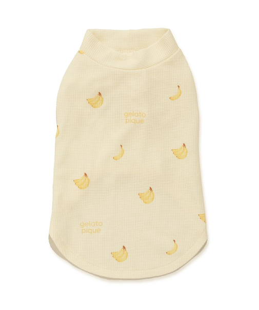 【CAT&DOG】フルーツ柄ワッフルカットソープルオーバー
