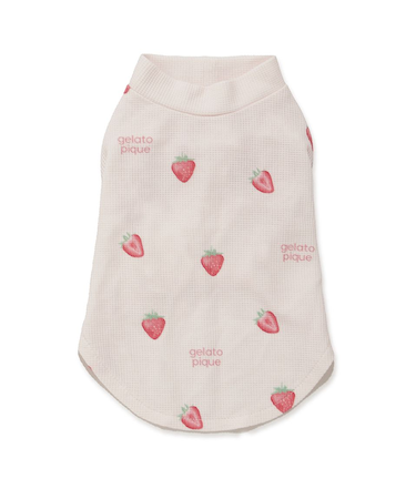 【CAT&DOG】フルーツ柄ワッフルカットソープルオーバー