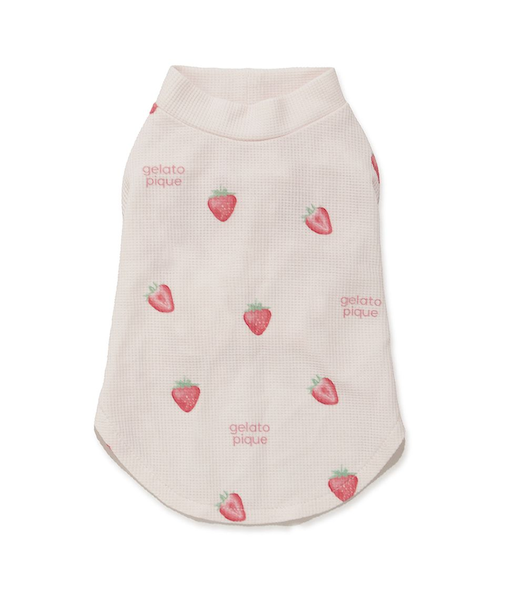 【CAT&DOG】フルーツ柄ワッフルカットソープルオーバー