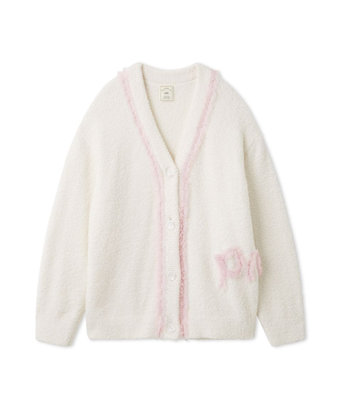 フリルロゴカーディガン