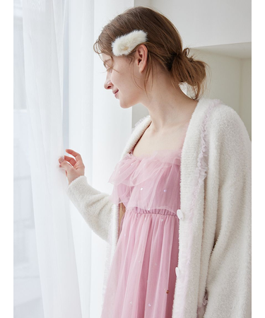 ファーヘアクリップ